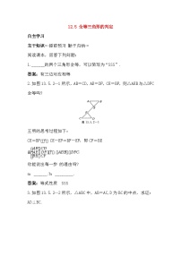 初中数学北京课改版八年级上册12.5 全等三角形的判定免费当堂达标检测题