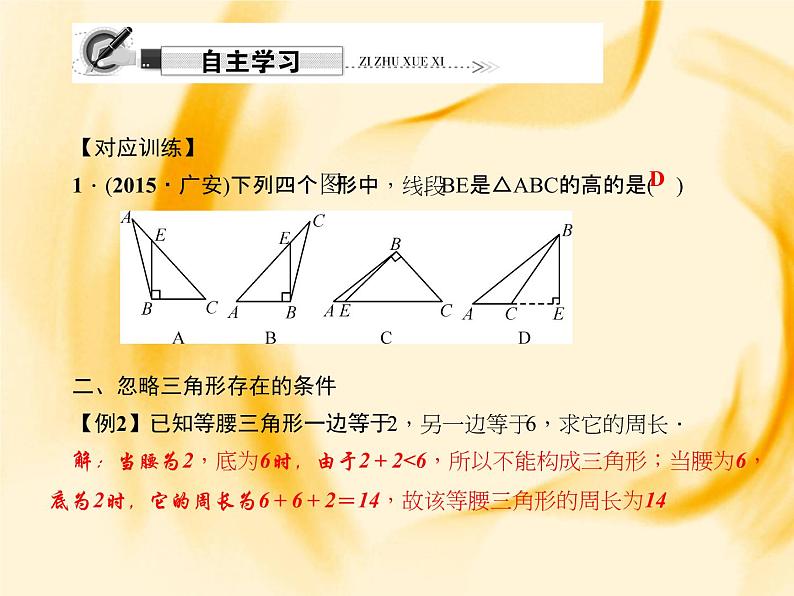 人教数学八上易错课堂(一) 三角形课件PPT第3页
