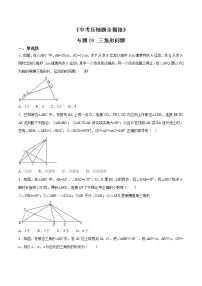 专题09 三角形问题-决胜2021中考数学压轴题全揭秘精品（学生版）