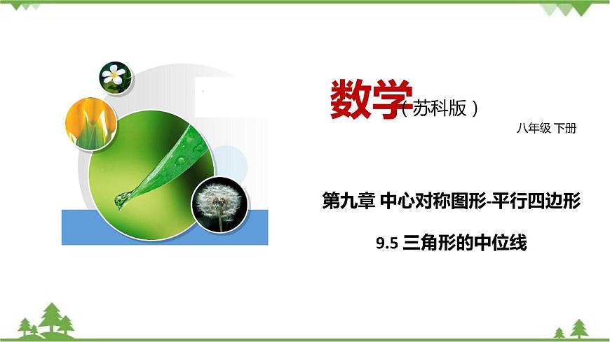 9.5 三角形的中位線-八年級(jí)數(shù)學(xué)下冊(cè)  同步教學(xué)課件（蘇科版）第1頁(yè)