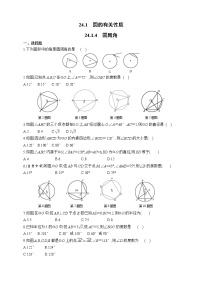 初中数学人教版九年级上册第二十四章 圆24.1 圆的有关性质24.1.4 圆周角课时作业