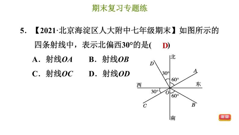 冀教版七年级上册数学 期末复习专题练 习题课件07