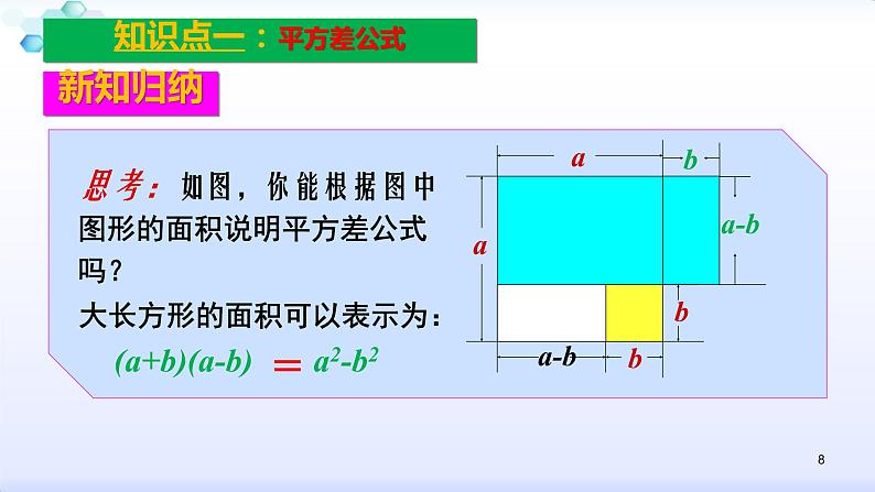 人教版八年级数学上册课件:14.2乘法公式--2.1 平方差公式 (共22张PPT)第8页
