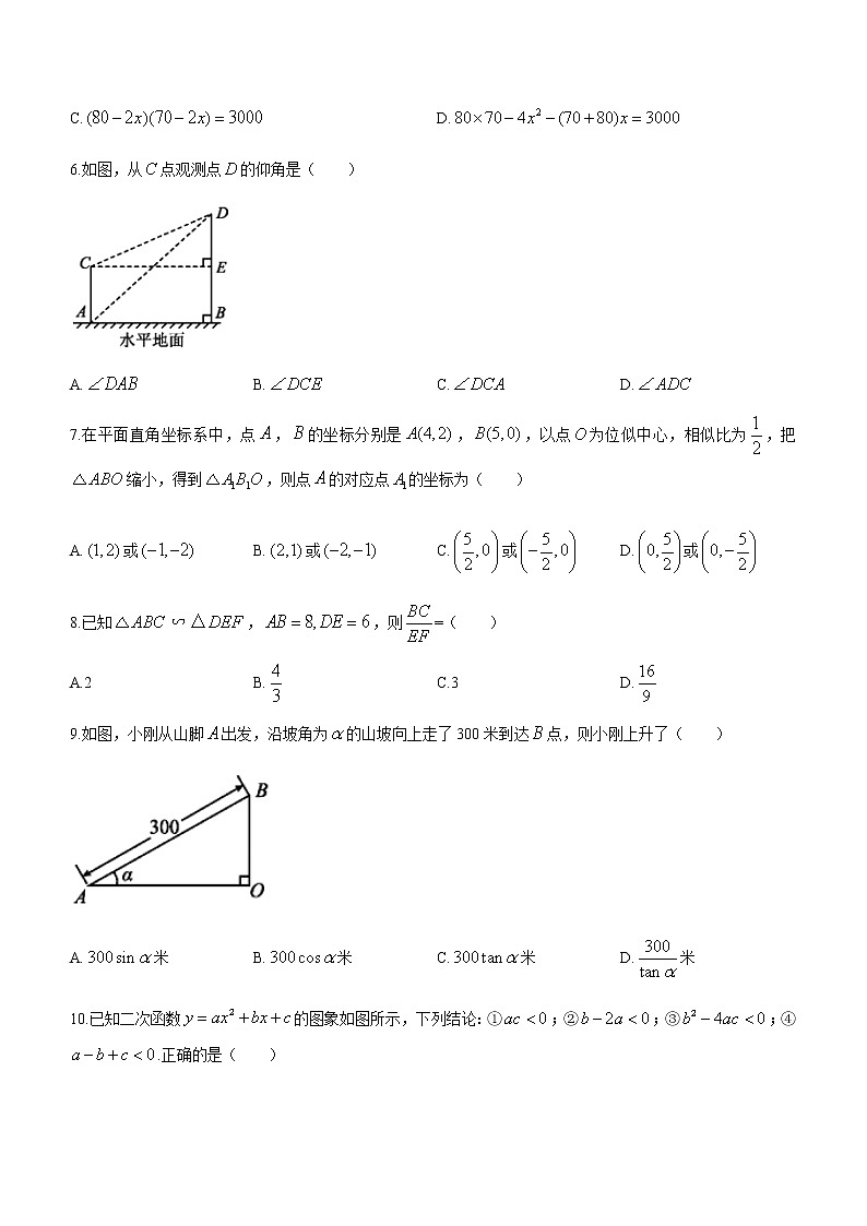 湖南省株洲市荷塘区2020-2021学年九年级上学期期末数学试题(word版含答案)第2页