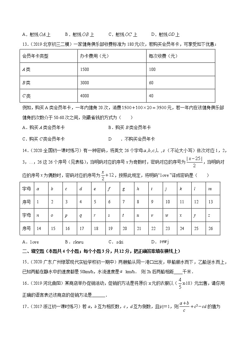 3.1-3.2 代数式-七年级上册同步 精讲+练习+测试(北师大版)03
