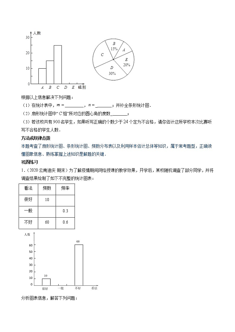 第六章 重點突破訓練：數(shù)據(jù)的收集與整理應用舉例-七年級上冊同步講練（原卷版）（北師大版）第2頁