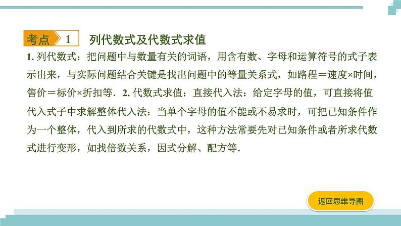 陕西中考数学基础考点课件:第3课时 整式及因式分解第3页