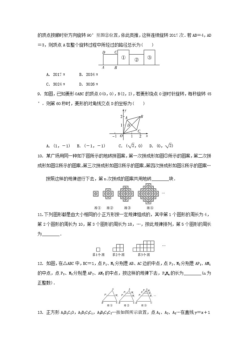 2022年中考数学专题复习类型二图形规律(原卷版)第3页