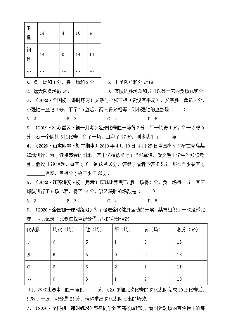 【同步知识点讲义】苏科版2021-2022学年七上第17讲:一元一次方程应用(二)(学生版)第3页