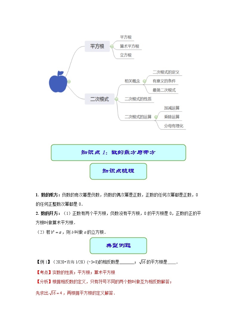 专题05 二次根式 —— 2022年中考数学一轮复习专题精讲精练学案+课件02