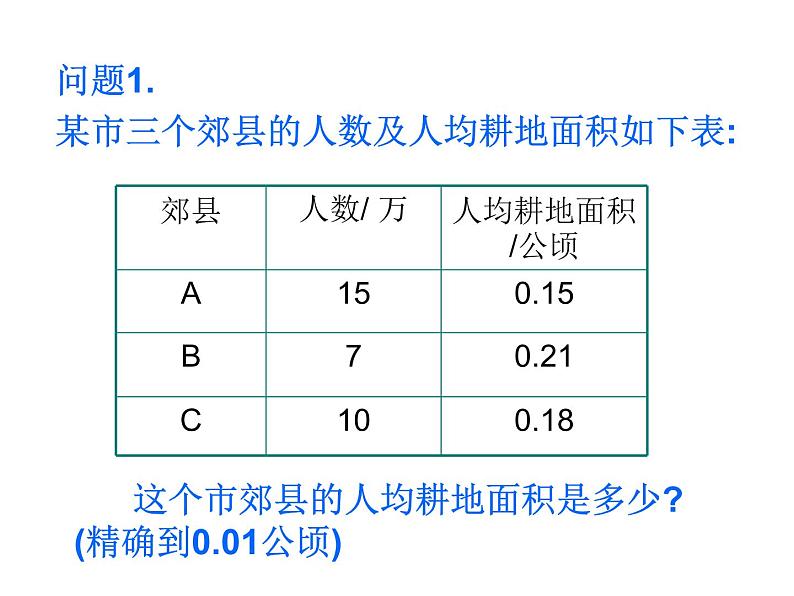 23.1平均数(1)冀教版数学九年级上册 课件07