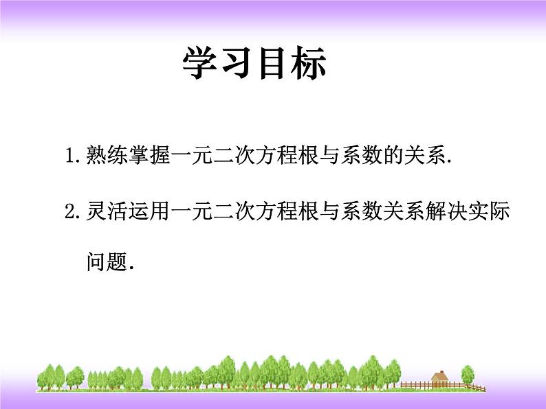 24.3一元二次方程根与系数的关系 冀教版数学九年级上册 课件(2)03