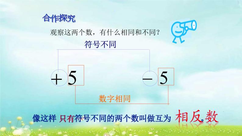 人教版七年级数学上册1.2.3相反数精品课件、精品教案、精品学案和课堂达标04