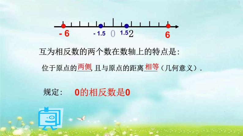 人教版七年级数学上册1.2.3相反数精品课件、精品教案、精品学案和课堂达标06