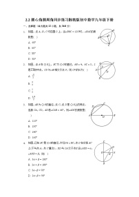 数学九年级下册2.2 圆心角、圆周角优秀课后测评