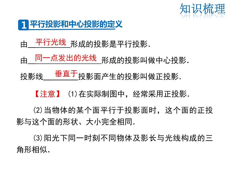 2021-2022学年度北师大版九年级数学上册第五章课件 第五章 投影与视图 复习课02