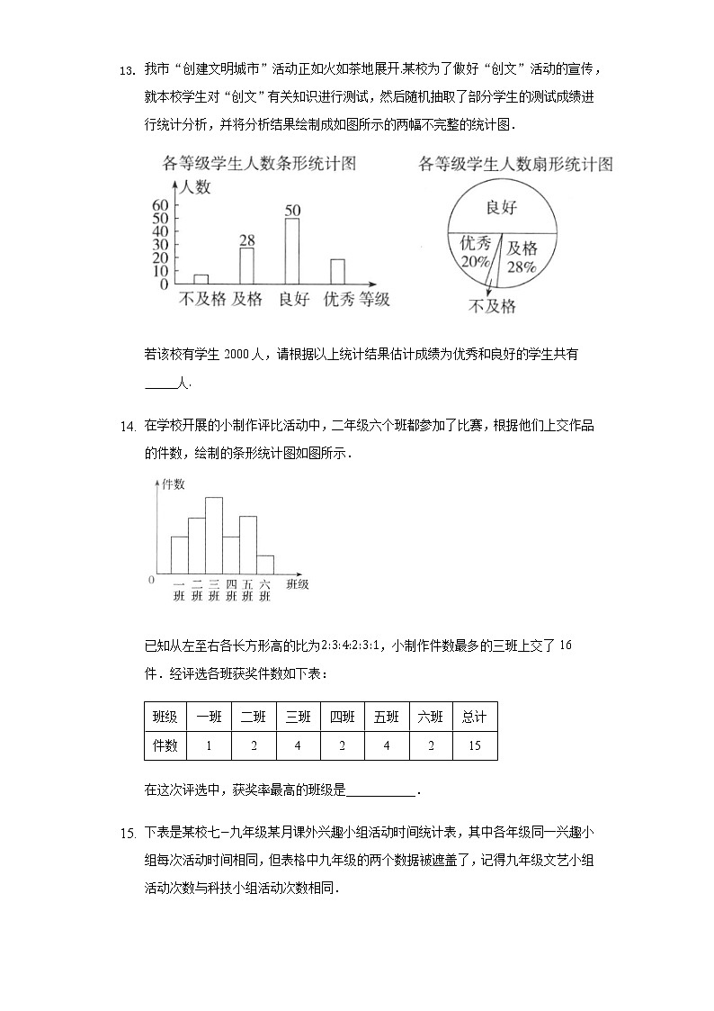 5.4从图表中的数据获取信息 同步练习 沪科版初中物理七年级上册第3页