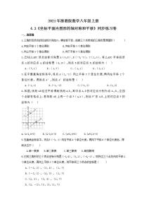 初中数学浙教版八年级上册4.3 坐标平面内图形的轴对称和平移优秀同步测试题