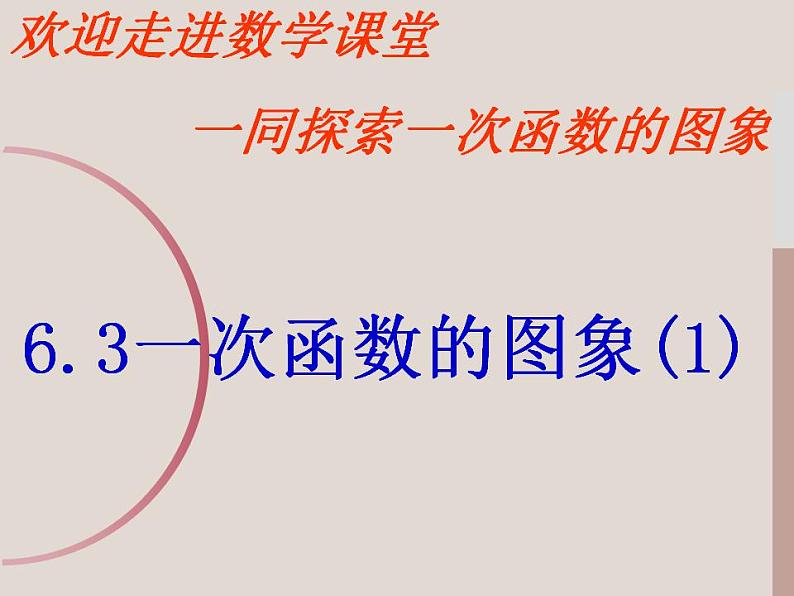 苏科版八年级数学上册 6.3 一次函数的图像课件PPT01