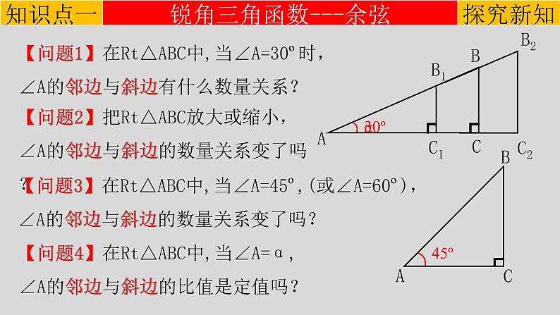 28.1(2) 锐角三角函数-余弦、正切-2021-2022学年九年级数学下册教学课件(人教版)03