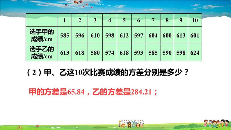 北师大版数学八年级上册 第六章 数据的分析 4 数据的离散程度 第2课时 方差的应用【教学课件+教案】07