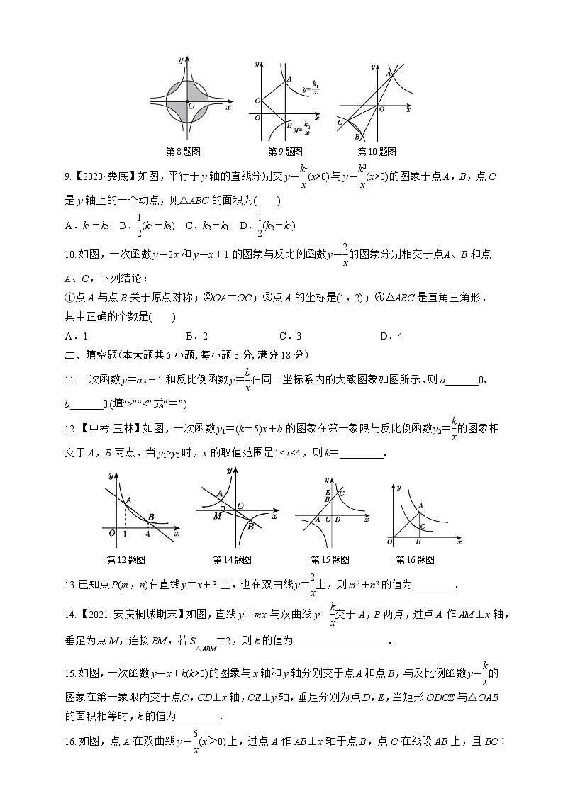 第1章 反比例函数 单元测试卷 2021--2022学年湘教版九年级数学上册(word版含答案)第2页