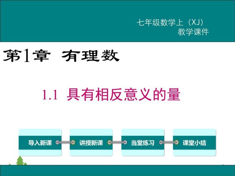 【湘教版】七上数学：1.1-具有相反意义的量ppt教学课件01