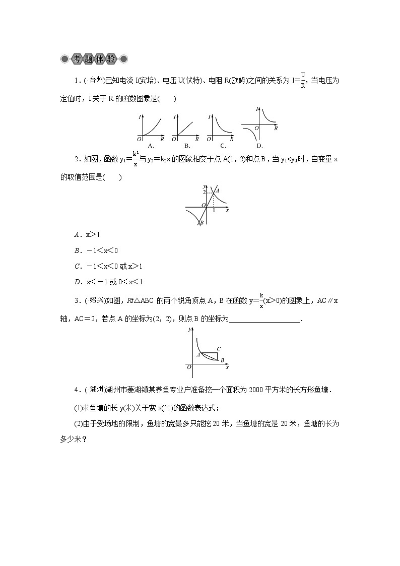 2022年中考数学总复习第14讲《反比例函数及其图象》讲解(含答案) 学案第3页
