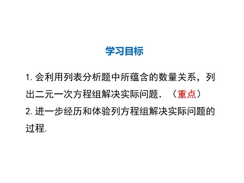 2021-2022学年度北师大版八年级上册数学课件 5.4 应用二元一次方程组——增收节支02
