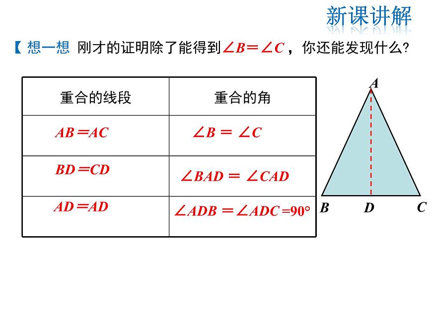 2021-2022學(xué)年度華師大版八年級上冊數(shù)學(xué)課件 13.3.1 等腰三角形的性質(zhì)第8頁