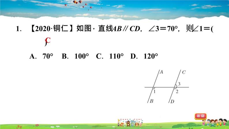 北师大版数学七年级下册  第二章  相交线与平行线  2.3.1平行线的性质【习题课件】02