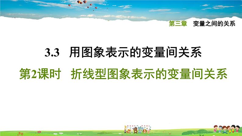 北师大版数学七年级下册 第三章 变量之间的关系 3.3.2折线型图象表示的变量间关系【习题课件】01