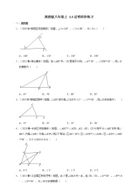 初中数学浙教版八年级上册1.3 证明课后测评