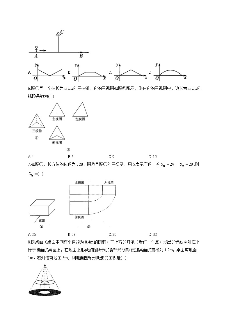 人教版九年级下册数学单元测试AB卷 第二十九章 投影与视图B卷试卷02