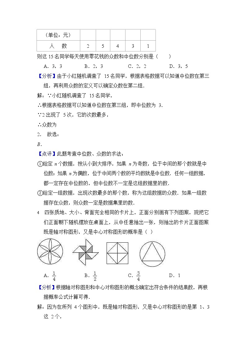 (山东版)2021年中考数学模拟练习卷08(含答案)02