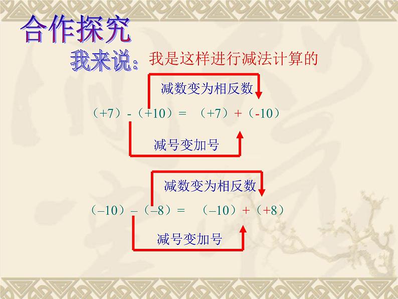 北师大版七年级数学上册 2.5 有理数的减法(2)(课件)第7页