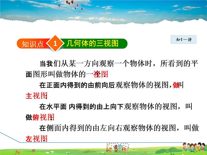 冀教版數(shù)學(xué)九年級下冊 32.2.1 由幾何體到三視圖【課件】第4頁