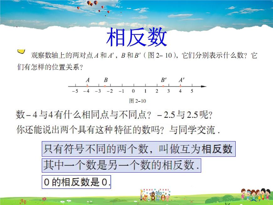 青島版數(shù)學七年級上冊  2.3 相反數(shù)與絕對值課件PPT第2頁