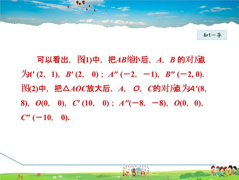 人教版数学九年级下册 27.3.2 平面直角坐标系中的位似变换【课件】第6页