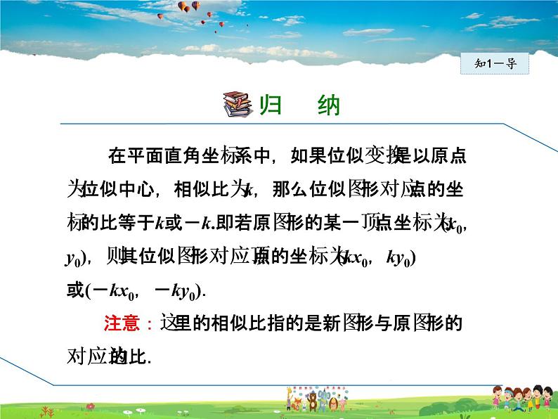 人教版数学九年级下册 27.3.2 平面直角坐标系中的位似变换【课件】第7页