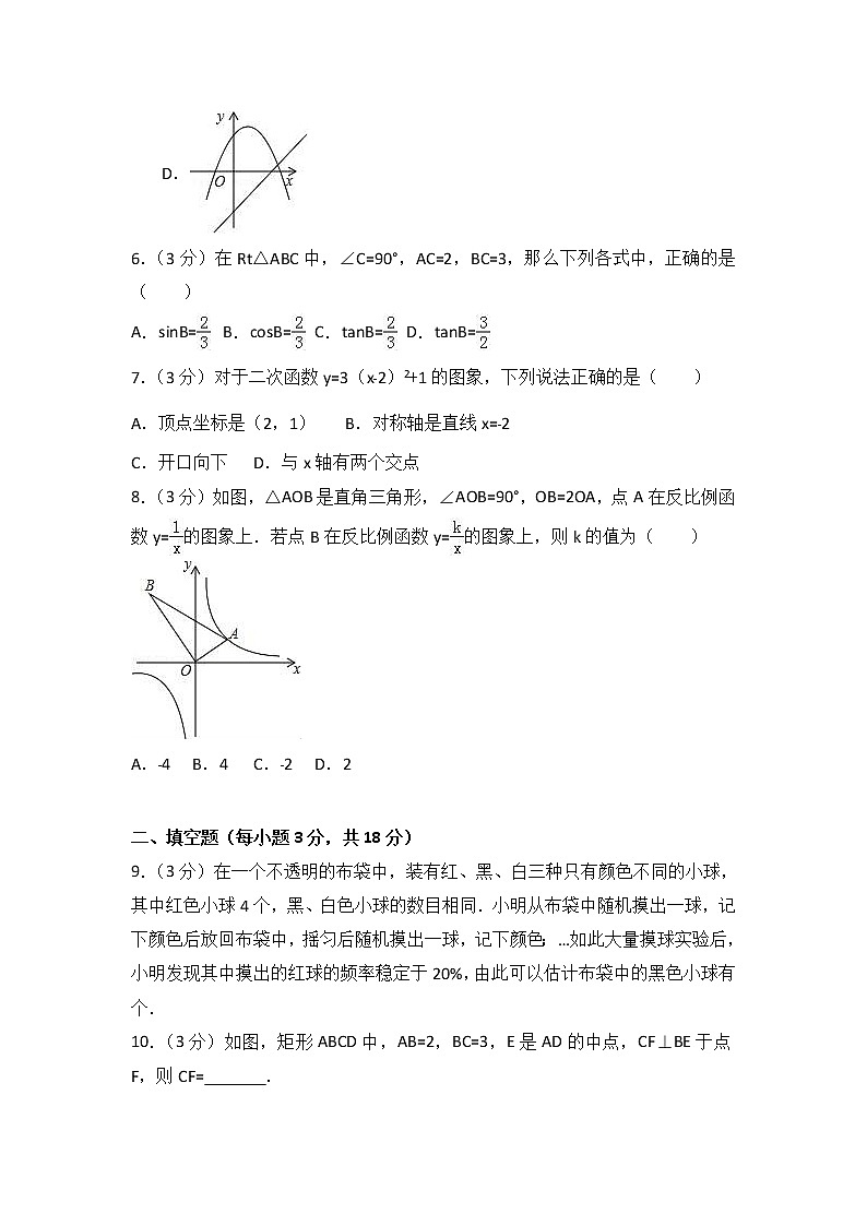 2021-2022學(xué)年山東省菏澤市鄆城縣九年級(jí)（上）期末數(shù)學(xué)試卷（解析版）第2頁