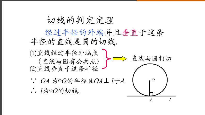 2021秋人教版数学九年级上册 24.2.2 直线和圆的位置关系(第2课时)课件PPT06