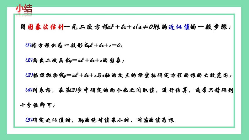 北师版九年级下册第二章 二次函数 2.5.2 二次函数与一元二次方程的近似根课件PPT第7页