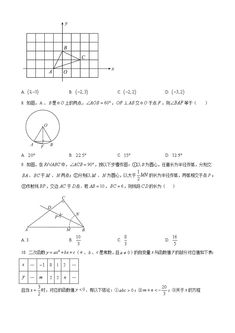 2021年湖北省黄石市中考数学真题试卷(原卷版)第2页