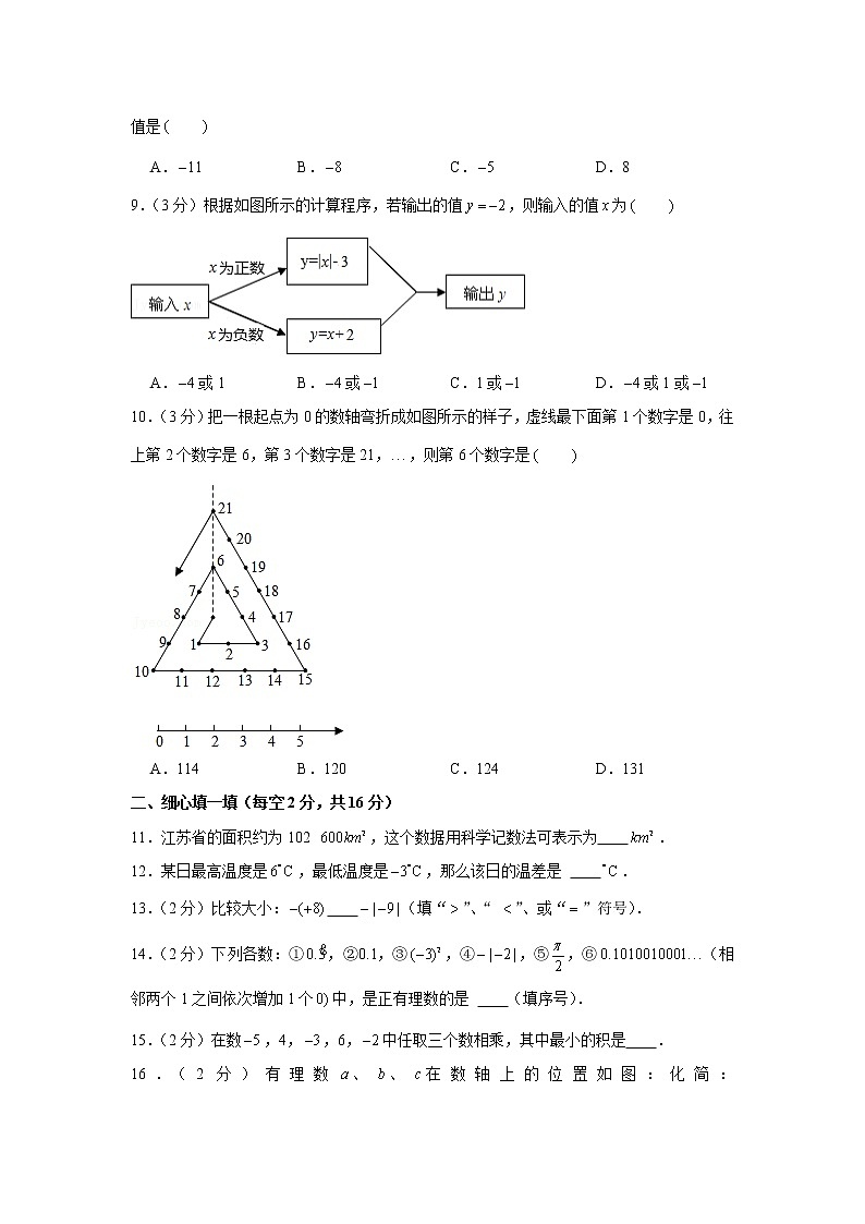 江苏省无锡市江阴市长泾片2021-2022学年七年级上学期期中数学试卷(word版 含答案)第2页