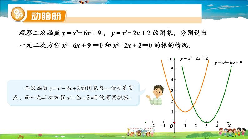 湘教版数学九年级下册 1.4 二次函数与一元二次方程的联系【课件】第6页