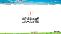 1.2.2 加减消元法  第2课时 选择适当方法解二元一次方程组 课件PPT