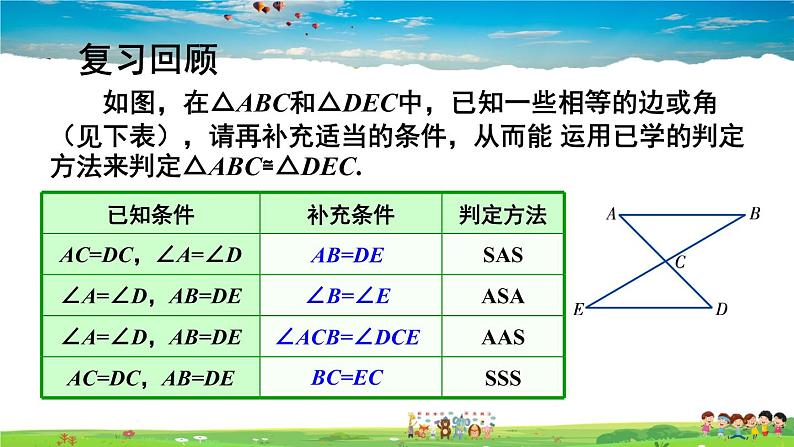 2.5 全等三角形 第6课时 全等三角形的性质和判定的应用课件PPT第2页