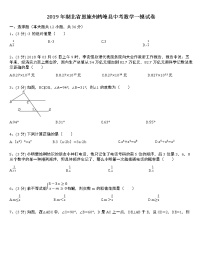 2019年湖北省恩施州鹤峰县中考数学一模试卷（含答案解析）