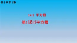 冀教版八年级数学上册14.1平方根1平方根 课件